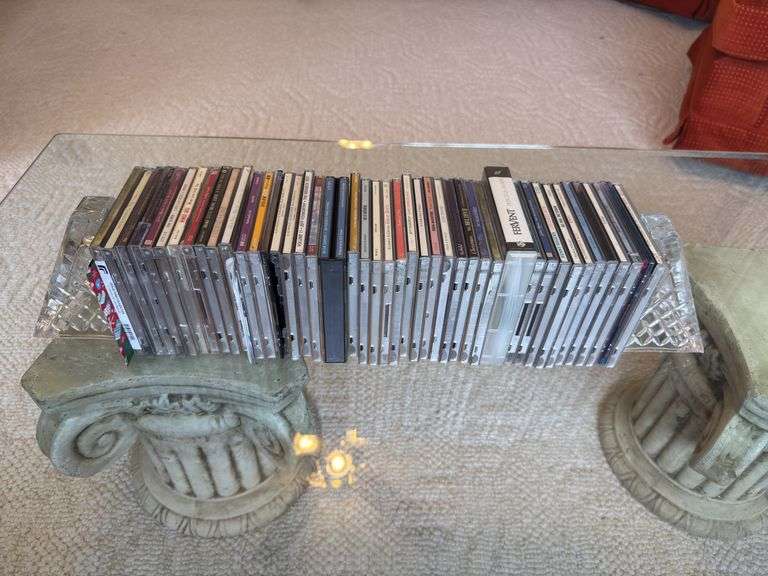 Lot of CD's & pair of glass bookends