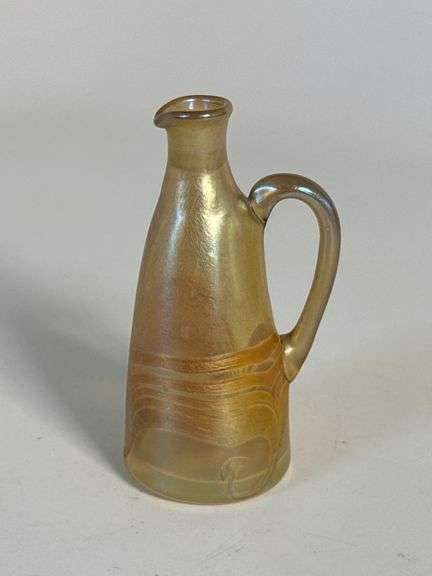 Miniature signed Tiffany pitcher 05946 L.C.T. image