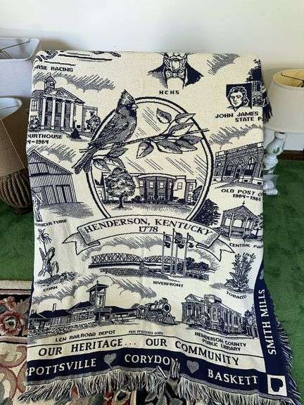 Henderson Ky throw blankets, 4 throw pillows