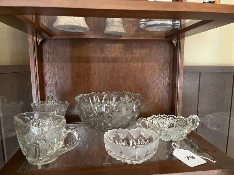 Pressed & etched glassware