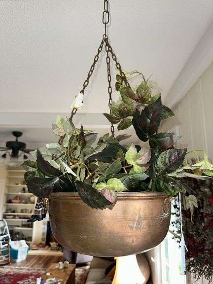 Copper hanging planter image