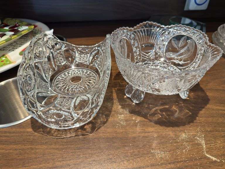 5 pattern glass pieces