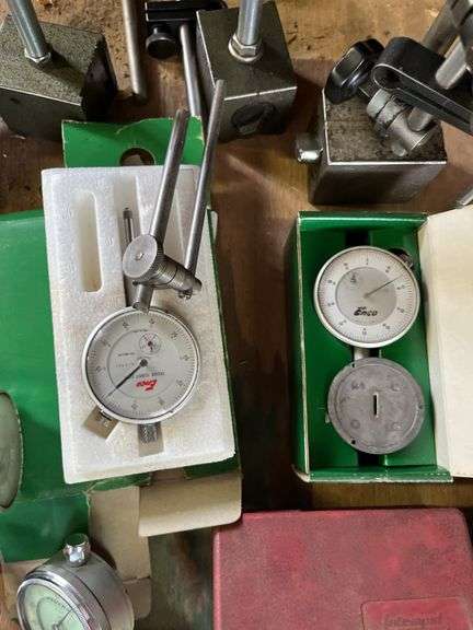 Dial indicators, magnetic bases, misc