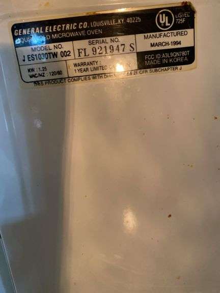 GE microwave