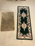 Oriental style runner, bathroom rug