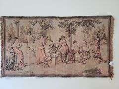 Vintage Tapestry French Muses  48 x 25