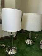 Pair of mercury glass base lamps