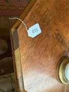 Antique walnut octagon top lamp table