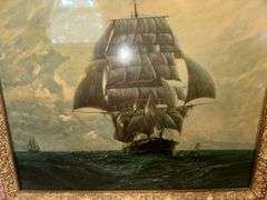 Framed ship picture