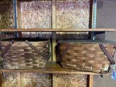 2 vintage wicker baskets