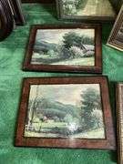 Lot of landscape themed framed pictures