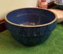 10” blue crock bowl