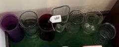 7 glass vases