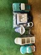Decorative trucks, plate holders, Votive candles , candle holders