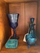 Blue glassware