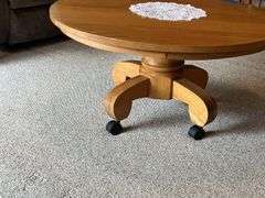 Oak 36”diameter coffee table