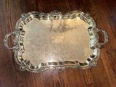 Towle silver plate coffee and tea service with tray