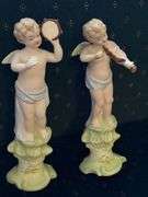 Lefton blue jay 7", pair of Sylvan China & CMC cherub figurines, 2 Homco figurines