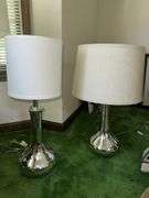 Pair of mercury glass base lamps