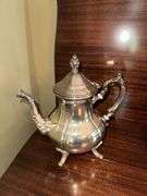 Towle silver plate coffee and tea service with tray