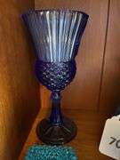 Blue glassware