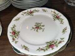 Lot of misc hand painted china plates, shallow bowls, Noritake dinner plates