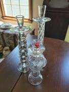 Clear Glass Candle Holders