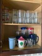 Glasses and coffee cups