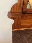Antique Walnut dresser w /marble top, carved mirror w/ candle shelves