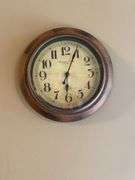 9 pieces of wall decor, shelf, clock, plaques, wind chime