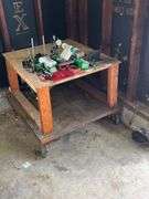 Wooden stand on casters( excludes casters )