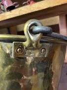 2 vintage brass buckets
