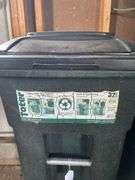 2 trash receptacles