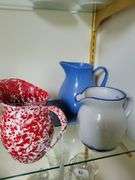 Metal, Porcelain, Ceramic Pitchers, Tray