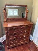 Antique Walnut Eastlake Dresser w/ teardrop pulls
