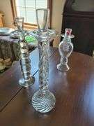 Clear Glass Candle Holders