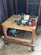 Wooden stand on casters( excludes casters )