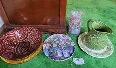 Mixed Media Bowls, Ceramic Pitcher/Plate, Acrylic Pitcher/Tumblers, Melamine Plates
