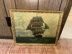 Framed ship picture