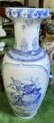 2’ tall Blue and white umbrella stand