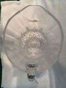 Cut crystal wine decanter 7 1/2" t, crystal pitcher 7", 2 wine stoppers