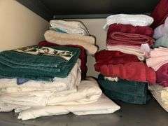 Contents of top shelf of closet