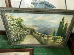 Lot of landscape themed framed pictures