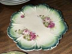 Lot of misc hand painted china plates, shallow bowls, Noritake dinner plates