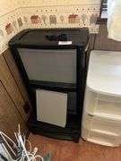 2 plastic drawer units