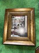 Wall clock, Cafe picture, wolf picture