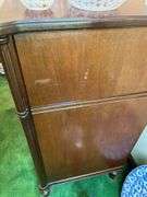 Double door Mahogany cabinet w/ TV, Sony DVD player