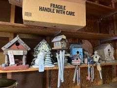 Bird houses, wind chimes