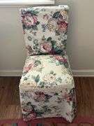 Folding wood chair w/ slip cover