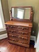 Antique Walnut Eastlake Dresser w/ teardrop pulls